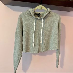Gray cropped hoodie